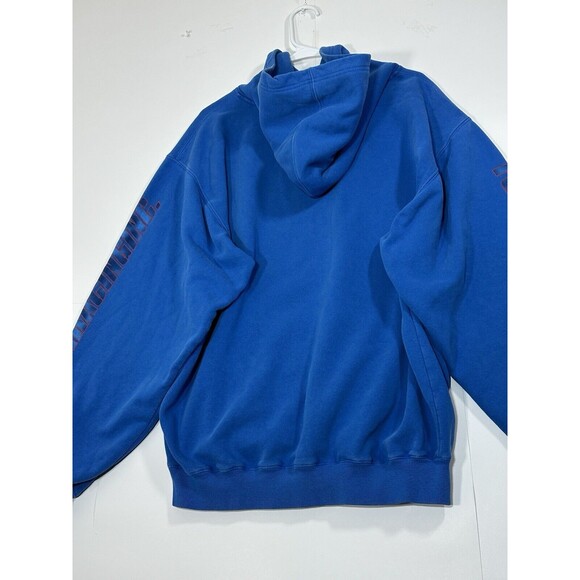 VTG Fox Racing Hoodie Men Large Blue Pullover Motocross Camo Logo Promo 90s Y2K - Picture 14 of 14